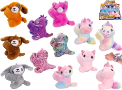 Braccialetto slap in peluche con animaletto per bambini