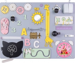 Tavola sensoriale manipolativa in legno 50 × 37,5 cm, grigia