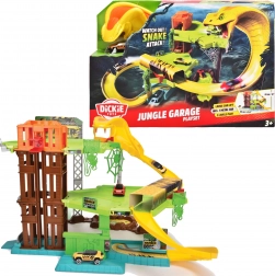 Dickie Toys attacco del serpente giungla a 3 livelli – pista da corsa con piattaforma elevatrice e macchinina