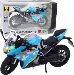 motocicletta sportiva in metallo 1:12 con luci e suoni – blu