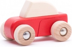 Auto a molla di legno rosso
