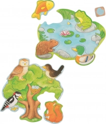 Goki gioco puzzle per bambini Chi vive dove