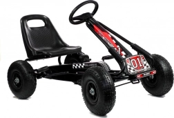 Go-kart a pedali A-15 con ruote gonfiabili – nero