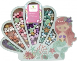 Perline pastello in legno Sirenetta, 400 pezzi