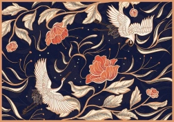 Puzzle Giardino dei Segreti: Gru e Fiori 500 pezzi