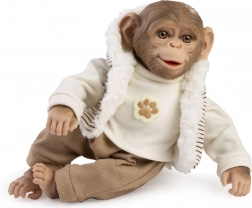 Scimmietta realistica bebè con corpo morbido 32 cm