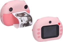Fotocamera digitale per bambini con stampante in rosa