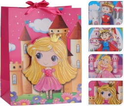 Busta regalo 3D per bambini 23 × 18 × 10 cm, mix di decorazioni