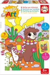 Educa pittura con i numeri koala e lama