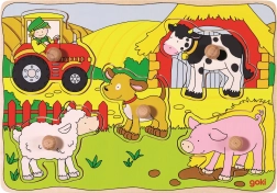 Goki puzzle in legno fattoria