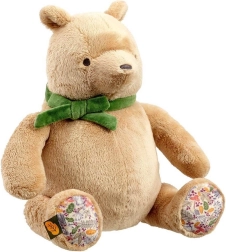 Orsetto Winnie the Pooh di peluche con fiocco verde 25 cm
