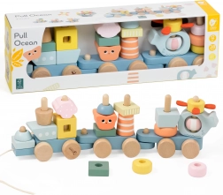 Trenino in legno da tirare Ocean CLASSIC WORLD – puzzle montessori