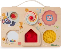 Lilliputiens pannello attività in legno - avventura in fattoria