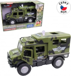 Auto militare con batterie, luce e suoni