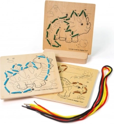 Bigjigs Toys Infilatura secondo i numeri Dinosauri