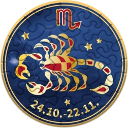 Curiosi puzzle rotondo zodiaco Scorpione 33 pezzi