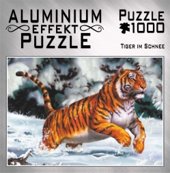 Puzzle metallico tigre nella neve 1000 pezzi