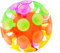 Pallina Sporto con ventose e luce 10 cm