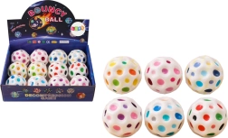 Pallina cosmica da lanciare e strizzare con rilievi, bianca 7 cm