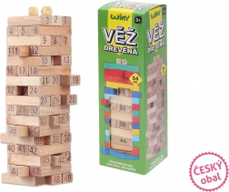 Torre in legno con numeri 54 pezzi
