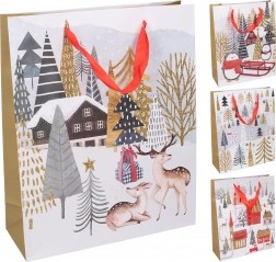 Borsa regalo natalizia M 26 × 32 × 10 cm