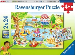 Ravensburger puzzle Divertimento allo stagno 2×24 pezzi