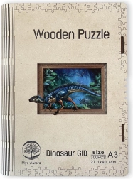 Puzzle in legno dinosauro A3 luminoso al buio