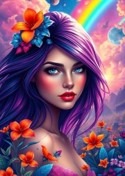 Puzzle Ragazza Arcobaleno 500 pezzi di Alipson