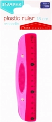 Righello in plastica rosa 15 cm