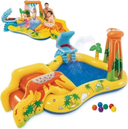 Parco giochi acquatico gonfiabile per bambini 5in1 con piscina e scivolo INTEX