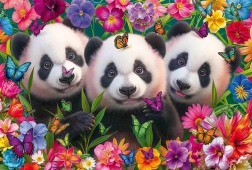 Puzzle Trio di Panda 200 pezzi