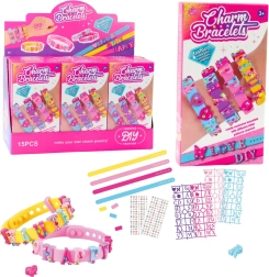 Set fai-da-te di braccialetti con ciondoli a lettere – 4 braccialetti regolabili