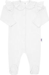 Tutina neonato in cotone New Baby Stripes bianca 86 (12–18 mesi)
