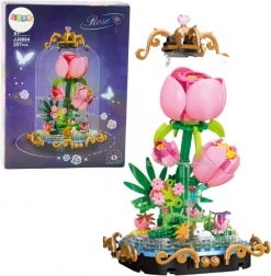 Kit di costruzione Rosa eterna sotto cupola – composizione decorativa 257 pezzi