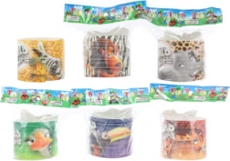 Molla con animali safari, giocattolo in plastica per bambini