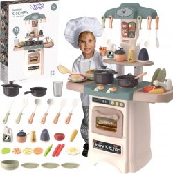 Woopie cucina giocattolo moderna con ricircolo dell’acqua, luce e suoni + 29 accessori