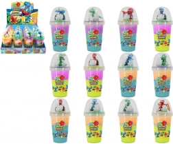 slime con un simpatico dinosauro Slimy