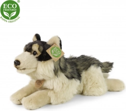 Lupo di peluche sdraiato 35 cm eco-friendly