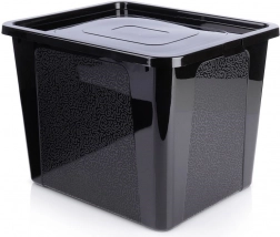 Scatola portaoggetti in plastica con coperchio 30 l