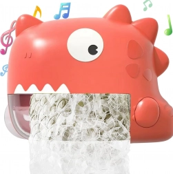 Generatore di schiuma da bagno WOOPIE a forma di dinosauro, arancione