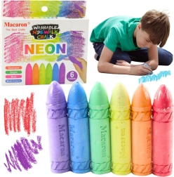 Gessetti neon per lavagna e marciapiede - set da 6 pezzi