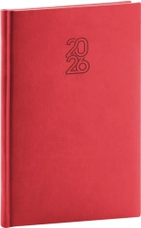 Agenda settimanale Aprint 2026 rosso 15 x 21 cm