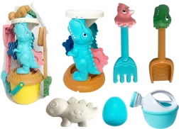 Set da sabbia per bambini con mulino a tema dinosauro, secchiello e formine