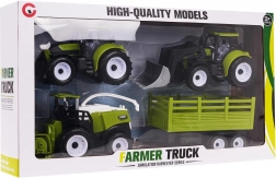 set per bambini di veicoli agricoli con trattori, mietitrebbia e rimorchio