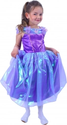 Costume da principessa viola per bambina con farfalle