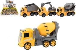 Macchinina da costruzione in plastica a retrocarica 10 cm – 3 tipi, box da 12 pezzi