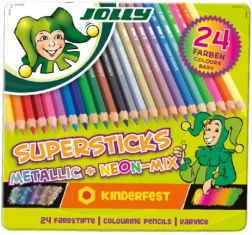 Pastelli Supersticks 24 colori compresi metallici e neon