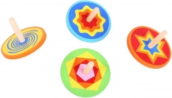 Trottola colorata in legno Bigjigs Toys