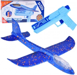 Aereo in schiuma divertente con luci LED lanciato da una pistola