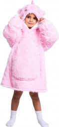 Cozy Noxxiez coperta-felpa con cappuccio calda a tema unicorno per bambini 3–6 anni